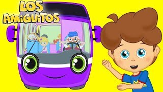 Las Ruedas del Autobús  Diez Autobuses  Cancion Infantil  Los Amiguitos [upl. by Wilma]