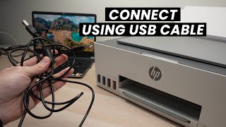 HP Smart Tank 5101 Printer How to Setup With USB Cable [upl. by Ardnaid]