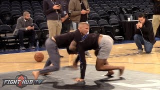 DOES TJ PLAN TO TAKE IT TO THE GROUND DILLASHAW WORKS WRESTLING amp BJJ AT UFC 217 OPEN WORKOUT [upl. by Buzz820]