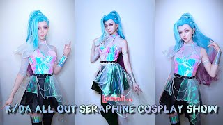 KDA All Out Seraphine Cosplay Show Lemail Wig [upl. by Weinberg]