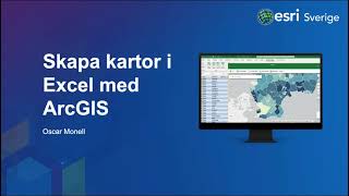 Skapa kartor i Excel med ArcGIS for office [upl. by Reiko830]