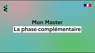 Mon Master  comprendre la phase complémentaire [upl. by Yarb]