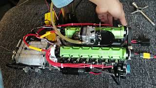 CHUANQI mini V12 engine mated to 4speed transmission [upl. by Jephum]