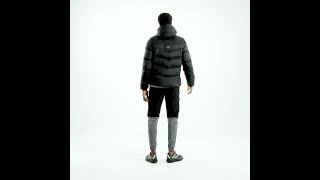 MONTERRAIN Everest 40 Padded Down Puffer Jacket Hooded Shiny Jet Black Men  FootAsylum [upl. by Eimareg343]