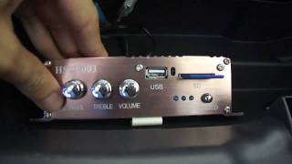 Stereo Amplifier for Car with SDUSB ports DealExtreme SKU 35199 [upl. by Damek]