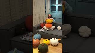 Snuggle up with our adorable pumpkin plush for the cutest Halloween vibes 🎃🧡 HalloweenDecor [upl. by Kotta]