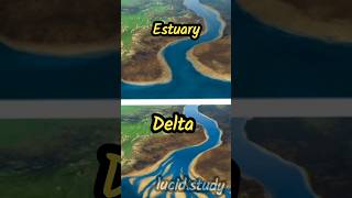 Difference Between Estuary and Delta estuary delta geology upscexam landforms river shorts [upl. by Jannel]