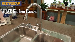 WEWE Kitchen Faucet With Pull Down Sprayer Review  Watch before ordering [upl. by Anitsirk162]