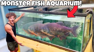 I Built My NEW MONSTER Fish AQUARIUM [upl. by Gitt202]