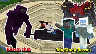 Researcher VS Too Much Bosses  Minecraft Mobs Battle [upl. by Dyson]