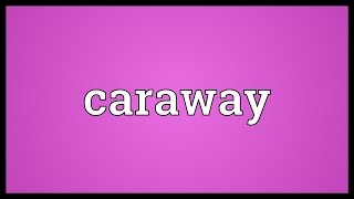 Caraway Meaning [upl. by Nnayhs]