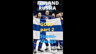 Suomi  Venäjä Jääkiekko Beijing 2022 ICE HOCKEY FinlandRussia PART 2 With TEXTS [upl. by Dviad442]