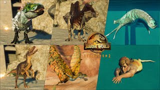 ALL 10 NEW MODDED DINOSAUR SPECIES AND CREATURES IN JURASSIC WORLD EVOLUTION 2 [upl. by Eliason174]