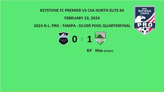 CSA NORTH ELITE 64 2008B v KEYSTONE FC 022324 [upl. by Eanal]