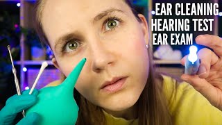 ASMR DEEP Ear Cleaning Ear Exam amp Hearing Test 👂 [upl. by Nwahsal156]