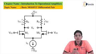 Basic MOSFET Differential Pair  Introduction to Operational Amplifiers  Linear Integrated Circuits [upl. by Ennaeed]