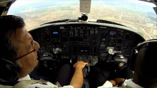 Citation V turbulence during landing Cockpit view [upl. by Ninel]