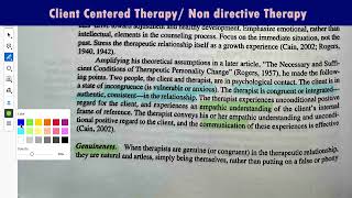 Client Centered Therapy Psychotherapies Urdu Hindi wellnessbyfarah psychologylectures [upl. by Yerhpmuh]