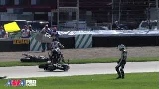 AMA Pro Vance amp Hines XR1200  Indianapolis Motor Speedway Race 1 Highlights [upl. by Nudd22]