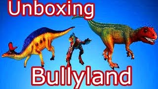 Unboxing Bullyland  Giganotosaurus Lambeosaurus Velociraptor german [upl. by Nedah]