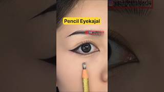 Pencil eyekajal makeup ✏️👁️‍🗨️ eyemakeup eyekajal makeup eye mekuptutorial makeuptips [upl. by Nnad]