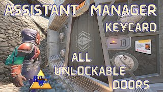 Asst Manager Keycard Uses All Unlockable Doors  Easy Grounded Guides [upl. by Ariaj]