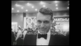 Vintage Hollywood  1960 Spartacus movie premiere at Pantages Theatre [upl. by Aydan12]