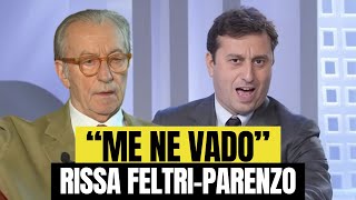 Vittorio Feltri rissa con Parenzo “Me ne vado” [upl. by Rrats]