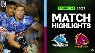 NRL 2023  CronullaSutherland Sharks v Brisbane Broncos  Match Highlights [upl. by Deelaw]