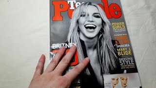 Britney Spears Vintage 2002 Magazine Flipping  ASMR  No Talking [upl. by Gnilrad]