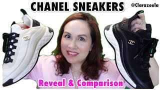 Chanel 21K Black Sneakers Reveal  White Sneaker Comparison  Review [upl. by Aiuqenehs]