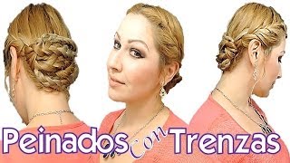 Recogidos fáciles con trenzas de verano  Easy Braided Updos Tutorial [upl. by Adnouqal342]