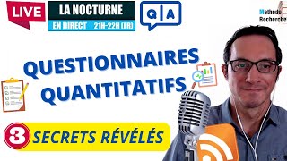 3 SECRETS DES QUESTIONNAIRES QUANTITATIFS [upl. by Fabrianne535]