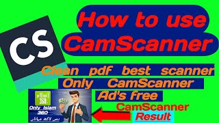 How to use CamScanner pdf file with clean scan only CamScanner [upl. by Tristram79]