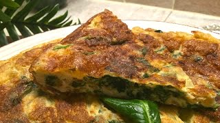 omelette aux épinards frais  spinach tortilla [upl. by Akirahc]