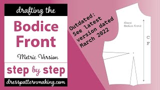 How to Draft the Bodice Front  StepbyStep Metric EditionOUTDATED See March 2022 Version [upl. by Hermann]