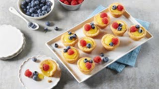 Mini Lemon Fruit Tarts  Pillsbury Recipe [upl. by Yecaw]