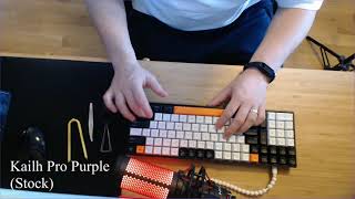 Kailh Pro Purple Vs Gateron Yellow  Quick Comparison Stock [upl. by Rramed249]