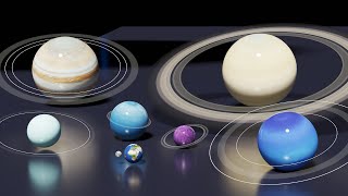 NEW Planet Rings Size Comparison  3D Animation Comparison [upl. by Kired854]