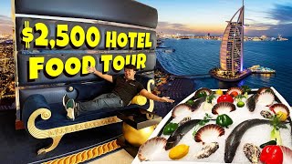 24 HOURS Eating at The Only SEVEN STAR HOTEL In The World Burj Al Arab FOOD TOUR amp ROOM REVIEW [upl. by Dolley288]