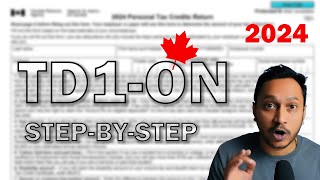 HOW TO Fill TD1ON Form  Ontario Canada 2024 [upl. by Solracnauj547]