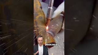 Satisfying Weld Leads to Fight  Man News via kaihuanlaser1tt welding satisfying mechanical [upl. by Silden]