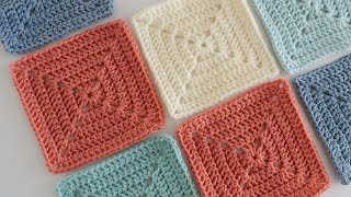 Crochet a Perfect SOLID Granny Square [upl. by Barstow630]