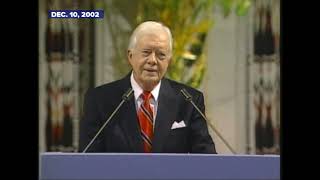 Jimmy Carter awarded the Nobel Peace Prize in 2002  ABC News Archives [upl. by Bilak]