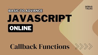 Callback function in JavaScript explained in 5 mins javascript coding [upl. by Ziagos]