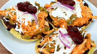 TOSTADAS DE TINGA CON NOPALES [upl. by Vivian]