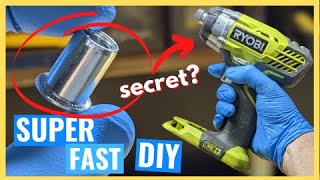 DIY RivNut with a DRILL  How To Nutsert Rivet Nut DIY without tool [upl. by Chevy]