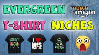 MATCHING CHRISTMAS EVERGREEN Niches for PrintOnDemand Top Selling TShirt Design Ideas [upl. by Eelyma]