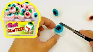 Cutting Troll Eyes Glotzer Sugar Candies and Unboxing [upl. by Aneev]