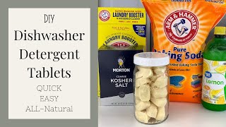 How To Make HOMEMADE DISH TABS  DIY Dishwasher Detergent Tablets  QUICK EASY amp ALLNATURAL [upl. by Yzus]